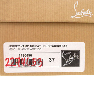 未使用 クリスチャンルブタン サイズ37 パテントレザー/シルク ブラック パンプス 黒 1001【中古】Christian Louboutin