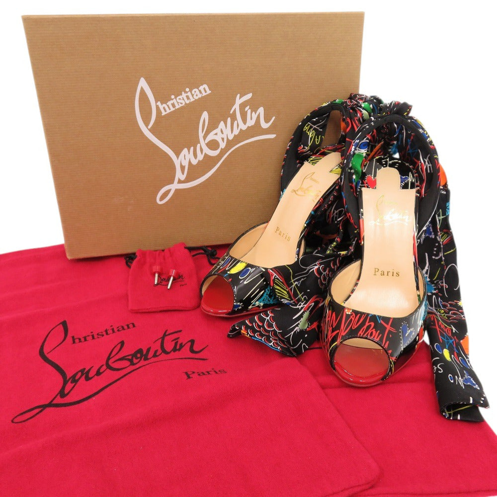 未使用品 クリスチャンルブタン パテントレザー シルク サイズ36 1/2 マルチカラー パンプス 1003【中古】Christian Louboutin
