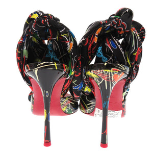 未使用品 クリスチャンルブタン パテントレザー シルク サイズ36 1/2 マルチカラー パンプス 1003【中古】Christian Louboutin