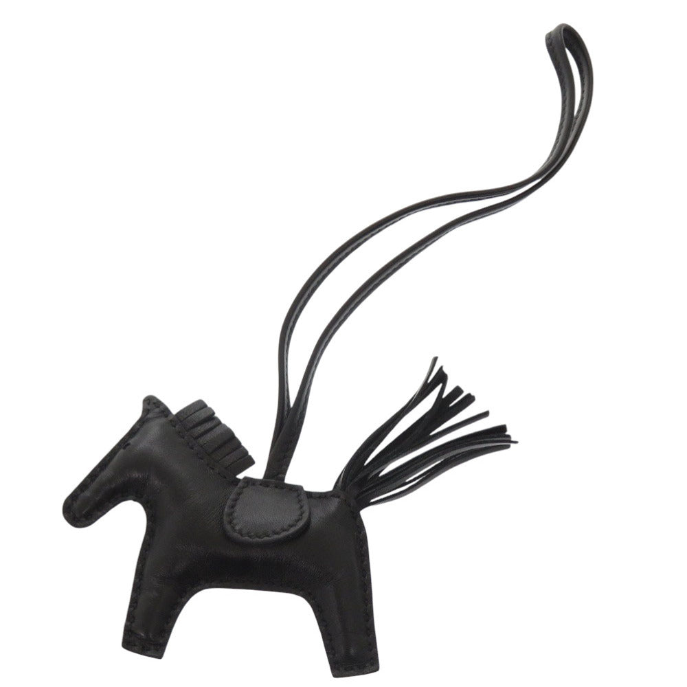 美品 エルメス ロデオPM アニョーミロ ソーブラック Z刻印(2021年製) バッグチャーム 黒 1012 【中古】 HERMES