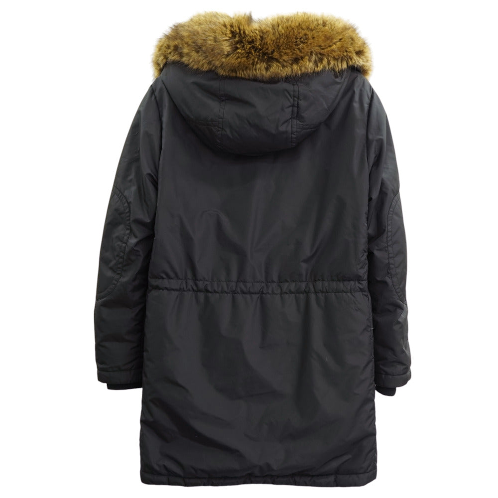 美品 モンクレール AJA ダウンコート ダウンジャケット サイズ1 ロング ブラック 黒 1019【中古】MONCLER メンズ