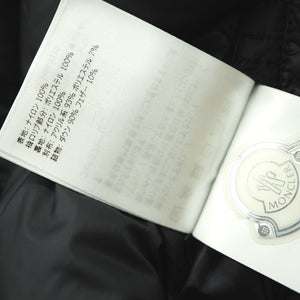 美品 モンクレール AJA ダウンコート ダウンジャケット サイズ1 ロング ブラック 黒 1019【中古】MONCLER メンズ