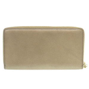 新品同様 グッチ ソーホー 308004 レザー ゴールド ラウンドファスナー 長財布 1024【中古】GUCCI