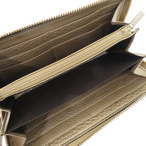 新品同様 グッチ ソーホー 308004 レザー ゴールド ラウンドファスナー 長財布 1024【中古】GUCCI