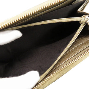 新品同様 グッチ ソーホー 308004 レザー ゴールド ラウンドファスナー 長財布 1024【中古】GUCCI