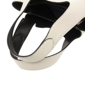 新品同様 プラダ ヴィッテロダイノ ソフト ミニ ホワイト レザー 1BA349 ハンドバッグ 白 1038 【中古】 PRADA