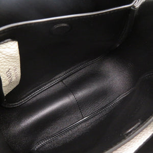 新品同様 プラダ ヴィッテロダイノ ソフト ミニ ホワイト レザー 1BA349 ハンドバッグ 白 1038 【中古】 PRADA