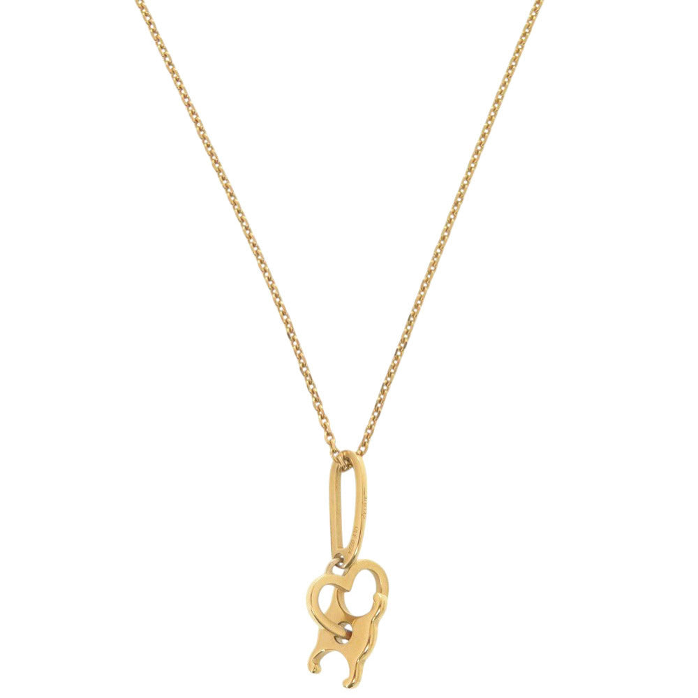 美品 セリーヌ トリオンフ ハート メタル ゴールド ネックレス 1055【中古】CELINE