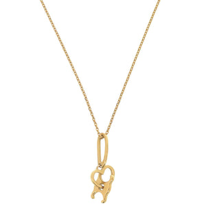 美品 セリーヌ トリオンフ ハート メタル ゴールド ネックレス 1055【中古】CELINE