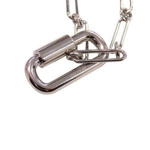 新品同様 エルメス キュリオジテ ロング H071631FP00 シルバー ネックレス 1068【中古】HERMES