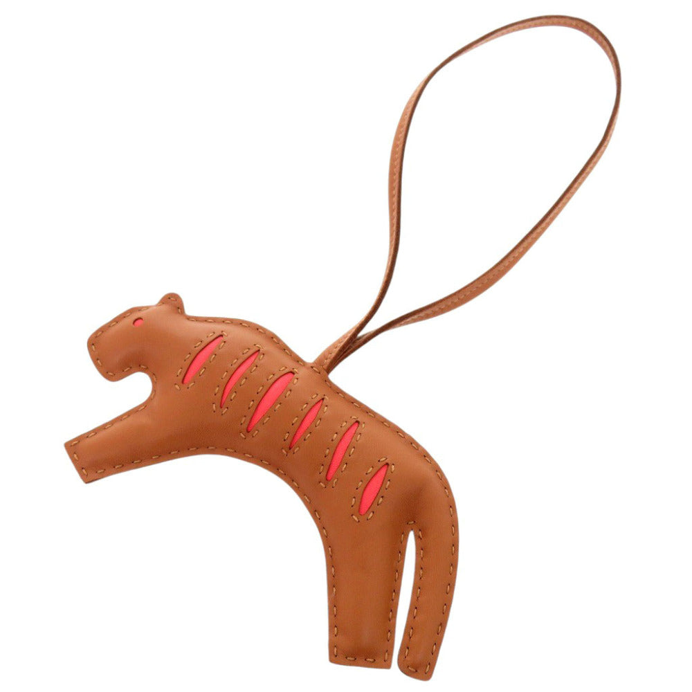 新品同様 エルメス ルールーチャーム アニョーミロ ゴールド ローズテキサス キーホルダー 1069【中古】HERMES