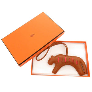 新品同様 エルメス ルールーチャーム アニョーミロ ゴールド ローズテキサス キーホルダー 1069【中古】HERMES