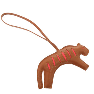 新品同様 エルメス ルールーチャーム アニョーミロ ゴールド ローズテキサス キーホルダー 1069【中古】HERMES