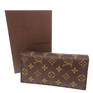 新品同様 ルイ ヴィトン ポルトフォイユ ブラザ モノグラム M66540 ブラウン 長財布 LV 1070【中古】LOUIS VUITTON メンズ