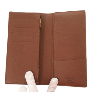 新品同様 ルイ ヴィトン ポルトフォイユ ブラザ モノグラム M66540 ブラウン 長財布 LV 1070【中古】LOUIS VUITTON メンズ