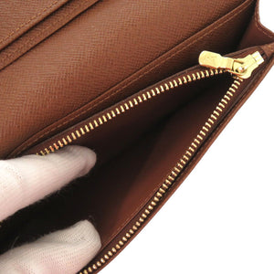 新品同様 ルイ ヴィトン ポルトフォイユ ブラザ モノグラム M66540 ブラウン 長財布 LV 1070【中古】LOUIS VUITTON メンズ