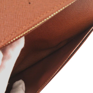 新品同様 ルイ ヴィトン ポルトフォイユ ブラザ モノグラム M66540 ブラウン 長財布 LV 1070【中古】LOUIS VUITTON メンズ