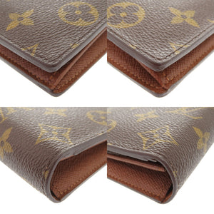 新品同様 ルイ ヴィトン ポルトフォイユ ブラザ モノグラム M66540 ブラウン 長財布 LV 1070【中古】LOUIS VUITTON メンズ