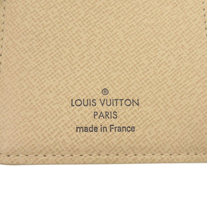 美品 ルイ ヴィトン ポルトフォイユ ヴィエノワ ダミエ アズール N61676 ホワイト 二つ折り財布 LV 1091【中古】LOUIS VUITTON