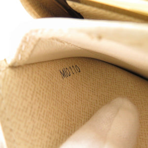 美品 ルイ ヴィトン ポルトフォイユ ヴィエノワ ダミエ アズール N61676 ホワイト 二つ折り財布 LV 1091【中古】LOUIS VUITTON