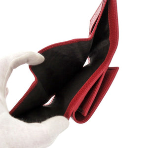 新品同様 グッチ GGマーモント 474746 グレインレザー レッド 三つ折り財布 赤 1094【中古】GUCCI