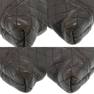 ボッテガヴェネタ イントレッチオ ミラージュ レザー ブラウン ショルダーバッグ 1095【中古】BOTTEGAVENETA