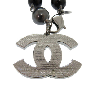 美品 シャネル ココマーク A37291 メタル フェイクパール シルバー ブレスレット 1103【中古】CHANEL
