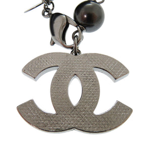 美品 シャネル ココマーク A37291 メタル フェイクパール シルバー ブレスレット 1103【中古】CHANEL