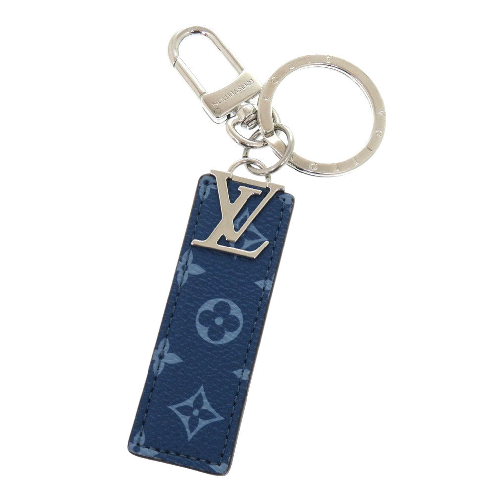 新品同様 ルイ ヴィトン タブ LVロゴ バイカラー モノグラム M01529 ブルー ブラウン キーホルダー LV 1104【中古】LOUIS VUITTON メンズ