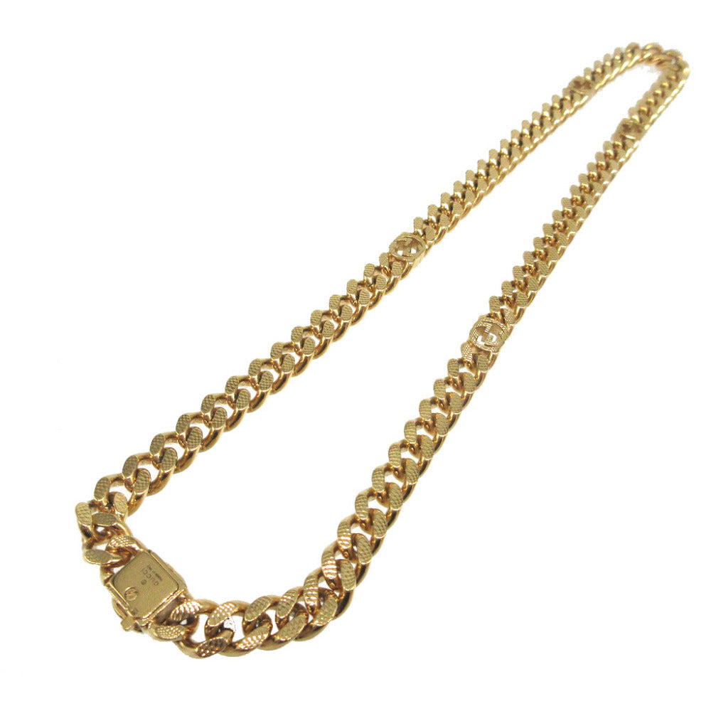 美品 グッチ 675766 インターロッキングG メタル ゴールド 喜平 ネックレス 1105【中古】GUCCI