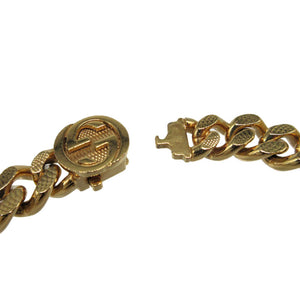 美品 グッチ 675766 インターロッキングG メタル ゴールド 喜平 ネックレス 1105【中古】GUCCI