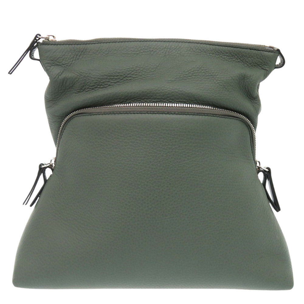 新品同様 メゾン マルジェラ ソフト 5AC SB1WG0003 レザー タイムグリーン ショルダーバッグ 緑 1130【中古】Maison Margiela