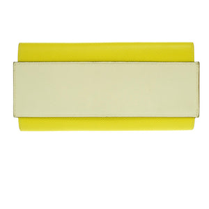 美品 エルメス パッサン ロング エプソン ライム A刻印(2017年製) 長財布 コインケース カードケース 1134【中古】HERMES