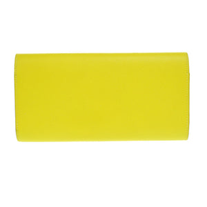 美品 エルメス パッサン ロング エプソン ライム A刻印(2017年製) 長財布 コインケース カードケース 1134【中古】HERMES