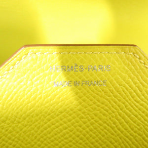 美品 エルメス パッサン ロング エプソン ライム A刻印(2017年製) 長財布 コインケース カードケース 1134【中古】HERMES