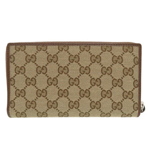新品同様 グッチ ザ ハッカー プロジェクト ネオクラシック バレンシアガコラボ 681710 GGキャンバス ベージュ ブラウン 長財布 1135【中古】GUCCI