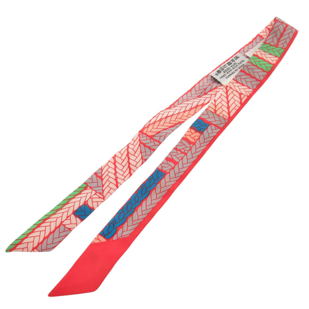 新品同様 エルメス ツイリードール トレスH シルク コーラル スカーフ 1145 【中古】 HERMES