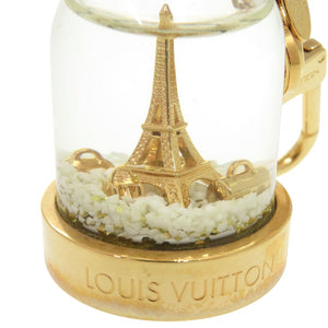 美品 ルイ ヴィトン スノードーム エッフェル塔 バッグチャーム M69013 メタル ゴールド キーホルダー LV 1149【中古】LOUIS VUITTON