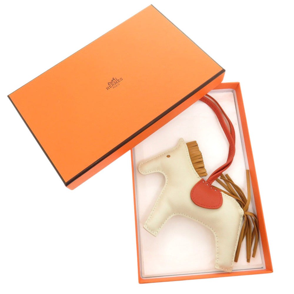 新品同様 エルメス バッグチャーム ロデオMM アニョーミロ クレ セサミ カーネリアン Y刻印(2020年製) キーホルダー 1151【中古】HERMES