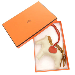 新品同様 エルメス バッグチャーム ロデオMM アニョーミロ クレ セサミ カーネリアン Y刻印(2020年製) キーホルダー 1151【中古】HERMES