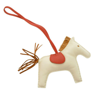 新品同様 エルメス バッグチャーム ロデオMM アニョーミロ クレ セサミ カーネリアン Y刻印(2020年製) キーホルダー 1151【中古】HERMES