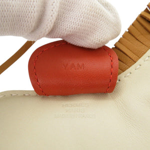 新品同様 エルメス バッグチャーム ロデオMM アニョーミロ クレ セサミ カーネリアン Y刻印(2020年製) キーホルダー 1151【中古】HERMES