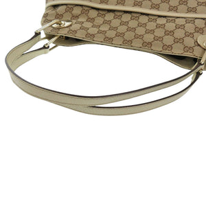 美品 グッチ 121023 GGキャンバス/レザー ベージュ トートバッグ 1160【中古】GUCCI