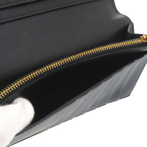 美品 サンローランパリ ロゴ 小銭入れ付き コンチネンタルウォレット 長財布 396308 H3Z2W 1000 レザー ブラック 1180【中古】SAINT LAURENT PARIS