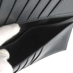 美品 サンローランパリ ロゴ 小銭入れ付き コンチネンタルウォレット 長財布 396308 H3Z2W 1000 レザー ブラック 1180【中古】SAINT LAURENT PARIS