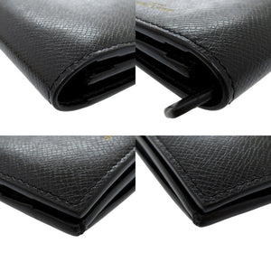 美品 サンローランパリ ロゴ 小銭入れ付き コンチネンタルウォレット 長財布 396308 H3Z2W 1000 レザー ブラック 1180【中古】SAINT LAURENT PARIS