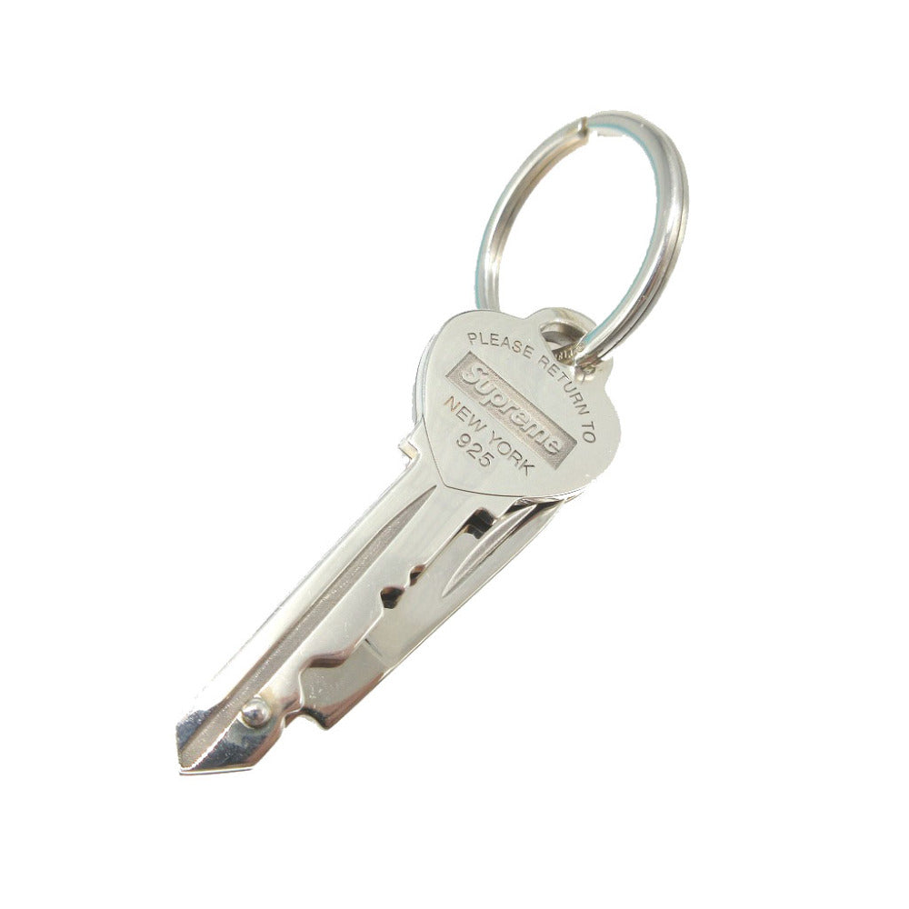 美品 ティファニー リターントゥティファニー シュプリームコラボ Supreme ハートナイフ シルバー925 シルバー キーリング キーホルダー 1188【中古】TIFFANY