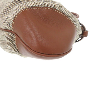 美品 サルヴァトーレフェラガモ マリッサ ガンチーニ キャンバス レザー ベージュ ハンドバッグ 1195【中古】Salvatore Ferragamo