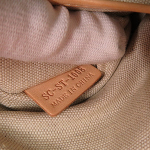 セリーヌ サルキー 馬車柄 PVC レザー グレー ホワイト ハンドバッグ ボストンバッグ 1198【中古】CELINE