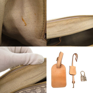 セリーヌ サルキー 馬車柄 PVC レザー グレー ホワイト ハンドバッグ ボストンバッグ 1198【中古】CELINE